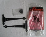 Nos Mckinney Strap Hinge Flush Black Hammered 1/4 Overall # 714 Gates Cabinet. Fixed Price $13.95.