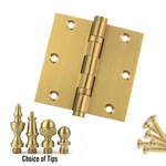 Door Hinge 3.5 X Solid Brass Ball Bearing Satin With Tips. Fixed Price $38.77.