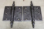 Old Door Hinges 3 X 1/2" Victorian Steeple Top Pin Vintage Clean Cast Iron. Fixed Price $60.45.