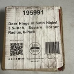 Design House Steel Door Hinge Satin Nickel 3.5-IN. Square Corner 6-PACK. Fixed Price $25.98.