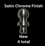 Baldwin 1080-264 Satin Chrome Finial Ball Hinge Tips Set (4) Total Nos. Fixed Price $14.99.