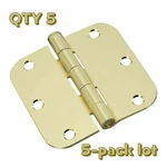 Nos 5-PACK Lot National Hardware N830-208 3" Door Hinge 5/8" Corner Bright Brass. Fixed Price $19.49.