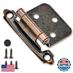 Omansko 50 Pack 25 Pairs 1/2 Overlay Cabinet Door Hinges - Oil Rubbed Bronze. Fixed Price $58.95.