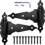 Self Closing Wood Fence T-strap Gate Hinges: 2 T-hinges 8" Ornamental. Fixed Price $46.95.
