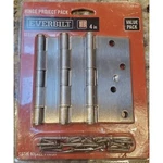 Everbilt 806813 4" Satin Nickel Door Hinges Value 3-PACK. Fixed Price $9.77.
