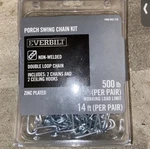 Everbilt Swing Chain 14 Ft. Zinc Plated Metallic Steel Ceiling Hook Included. Fixed Price $38.00.