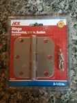 Ace 5368337 Door Hinge 5/8IN Radius Satin Nickel 1/2IN Free Shipping W/screws. Fixed Price $17.99.