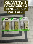 3-PACK (6 Hinges) National Hardwar N115-477 Screen Storm Door 2-1/2" Bakenamel. Fixed Price $22.49.