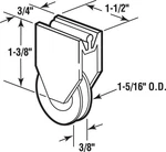 Prime-line 13180 Nylon Sliding Glass Door Roller Assembly 1-1/8 Dia. X 3/8 In.. Fixed Price $8.54.