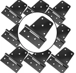 Mouyat 10 Pack 3-1/2 Inch Door Shed Hinges, Black Iron Square Barn Wit.... Fixed Price $52.14.