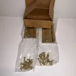 Nos Pair Stanley 05-0042 Brass Door Hinge Square 1/2 X W/screws Usa. Fixed Price $19.58.