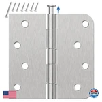 6 Pack Brushed Nickel Door Hinges 4 Inch, Exterior With 5/8" Radius. Fixed Price $42.21.