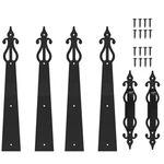 Ccjh Garage Door Decorative Hardware Kit Solid Steel Hinges Handles Set Screw.... Fixed Price $39.14.