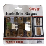 Nos Soss Invisible Hinge Series Satin Brass, 208C-US4, For Min 1" Thick. Fixed Price $40.30.