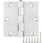 3.5" X Square Door Hinges Satin Nickel Brushed 6-HOLE W/ Screws. Fixed Price $44.87.