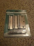 Door Hinges Package Of With Removable Pin Satin Nickle Finish #431-6216. Fixed Price $11.99.
