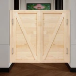 Wood Swing Auto Close Cafe Doors Interior Log Color 39.4X35.43IN. Fixed Price $250.99.