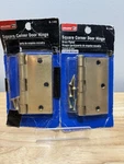 Pack Of National Hardware D-149 Square Corner Door Hinges 3 1/2. Fixed Price $12.99.