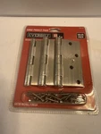 Pack New Everbilt 4" Square Corner Door Hinges, 806-813 Satin Nickel Finish. Fixed Price $10.69.