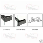 Black Surface Mount Glass Door Hinges Package. Fixed Price $21.34.