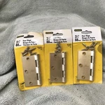 3 Vintage Stanley Hinges With Screws 1/2" Patent 85-0275 CD741 Sealed Packages. Fixed Price $15.00.