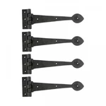 Door Strap Hinge Heart Tip Rough Forged Iron 10" Pack Of 4 Renovators Supply. Fixed Price $93.99.
