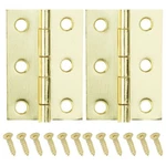 6PCS Everbilt 2 Inch X 1-3/16 In. Bright Brass Cabinet Door Middle Hinges 19674. Fixed Price $15.80.