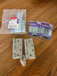 Hinges - Hillman Essential Hardware, Lot Of 9 + 2 Heavy Duty Fixed Pin. Fixed Price $29.00.