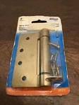 National 4" Spring Hinge N185-207 Heavy Duty Brass Finish Round Corners. Fixed Price $9.00.