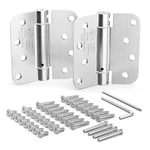 Houseables Self Closing Door Hinges, Spring 4 Inch, Satin Nickel Finish. Fixed Price $27.02.