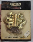 Vintage Stanley Brass Plated Butterlfy Hinges CD1478F 2 Package Nip. Fixed Price $11.99.