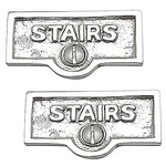 Switch Plate Tags "stairs" Name Signs Labels Chrome Pack Of 2 Renovators Supply. Fixed Price $27.99.