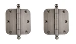 2 Nostalgic Warehouse Ball-tip Residential Door Hinge 3.5" Round Antique Pewter. Fixed Price $10.00.
