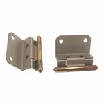 Pair Of Stanley Bright Brass 5/8" Inset Partial Wrap Capped Hinges 1545. Fixed Price $13.53.