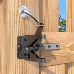 Skysen Self Locking Fence Gate Latch Carbon Steel Black/lock Post Mount With. Fixed Price $14.97.