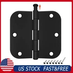 3.5" Matte Black Interior Door Hinges 3-1/2" W/ 5/8" Radius, 30/60 Pack. Fixed Price $56.99.