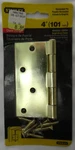 Stanley 4" Door Hinge 69-0323/CD741 Bright Brass Finish, One Piece New Old Stock. Fixed Price $8.00.