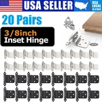20 Pairs 3/8'' Face Mount Self Closing Inset Kitchen Door Cabinet Hinge Hardware. Fixed Price $35.98.