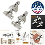 5 Pairs Of Satin Nickel Concealed Kitchen Cabinet Hinges - Full Overlay Design. Fixed Price $47.39.