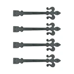 4 Black Wrought Iron Dummy Door Hinge Fleur De Lis 16" Renovator's Supply. Fixed Price $123.99.