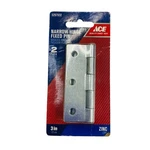 Ace 3" Narrow Fixed Pin Door Hinges Zinc Plated With Screws, 2 Pack. Fixed Price $14.96.