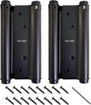 2PCS 6" Cafe Saloon Door Swing Self Closing Double Action Spring Hinge Black. Fixed Price $52.88.