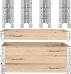 8" Raised Garden Bed Corner Brackets Pcs Pallet Collar Hinges -stackable And. Fixed Price $43.99.