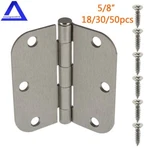 3.5" Satin Nickel Interior Door Hinges With 5/8" Radius Corners 18-50 Pack New. Fixed Price $42.30.