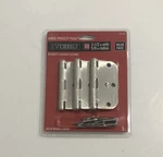 Pack Everbilt Security Door Hinge Satin Nickel 3-1/2" X 5/8" Radius 481 003. Fixed Price $15.99.