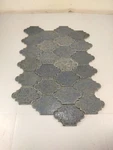 Vintage Arabesque San Felipe Tile Mottled Blue Green Gray Slate Retro 25 Pieces. Fixed Price $30.00.