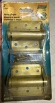 2 New Full-surface Door Bakenamel Brass Finish 3" Spring Tension Hinges N114-785. Fixed Price $8.97.