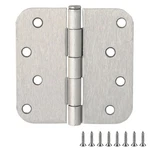 Door Hinges 6 Pack 4X4 Rounded 5/8 Radius Steel Satin Nickel 189704 Design House. Fixed Price $28.99.