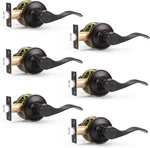 Passage Hall Closet Door Handle Lockset Keyless Oil Rubbed Bronze Leverset. Fixed Price $95.82.
