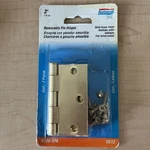 National Hardware Vtg N186-908 3" Removeable Pin Hinges, Steel Brass Finish New. Fixed Price $15.58.